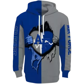 air force falcons heartbeat graphic blue hoodie best selling