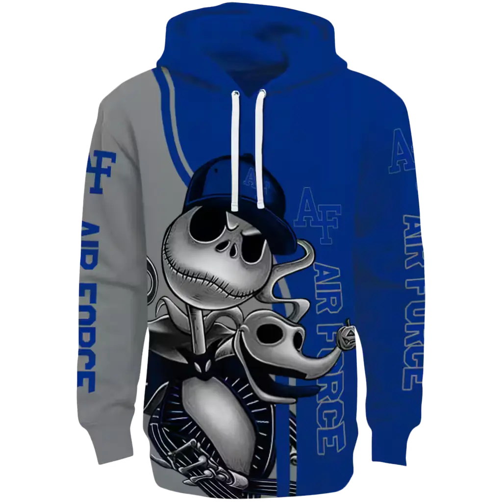 air force falcons jack skellington blue hoodie best selling air force falcons jack skellington blue hoodie best selling