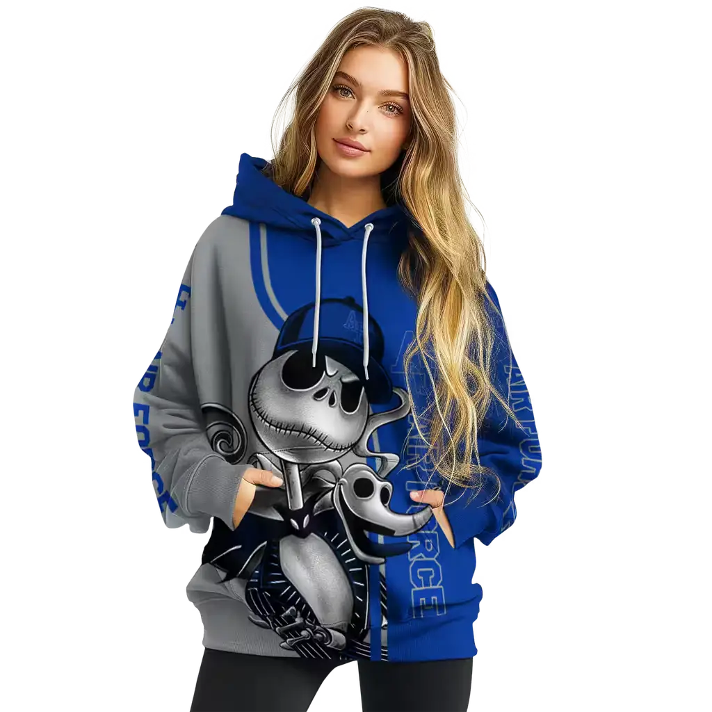 air force falcons jack skellington blue hoodie high quality air force falcons jack skellington blue hoodie high quality
