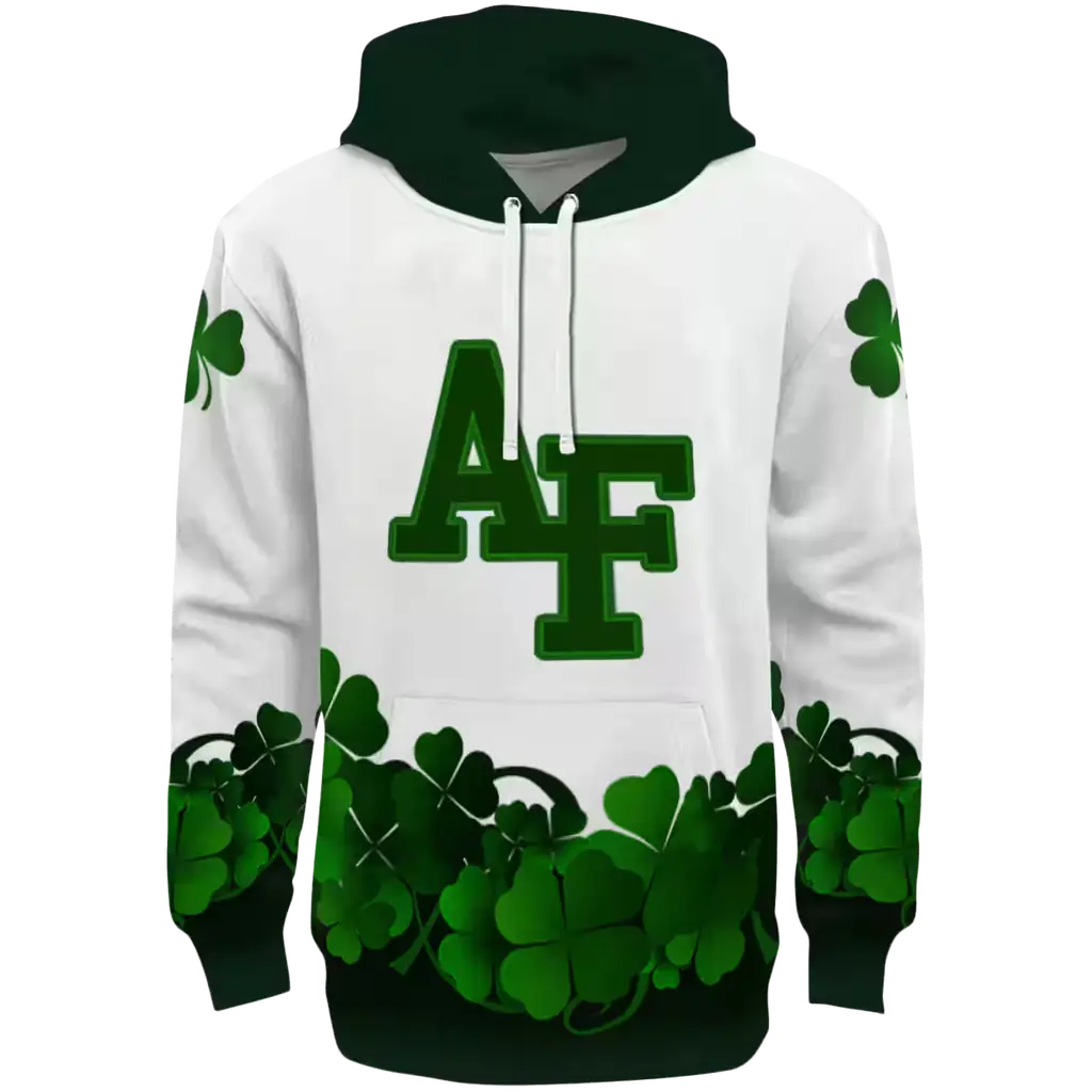 air force falcons lucky motif white green hoodie best selling air force falcons lucky motif white green hoodie best selling