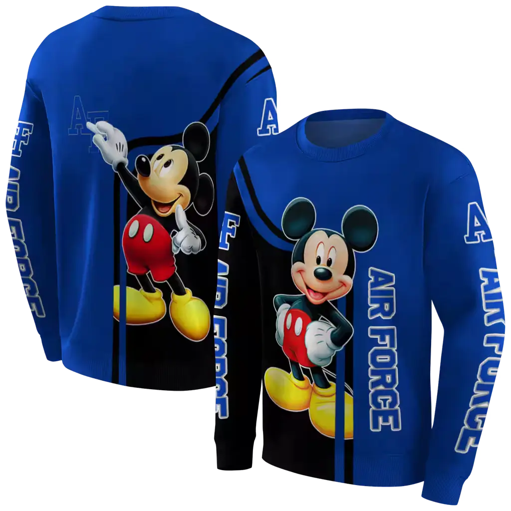 air force falcons mickey mouse blue black hoodie premium grade air force falcons mickey mouse blue black hoodie premium grade