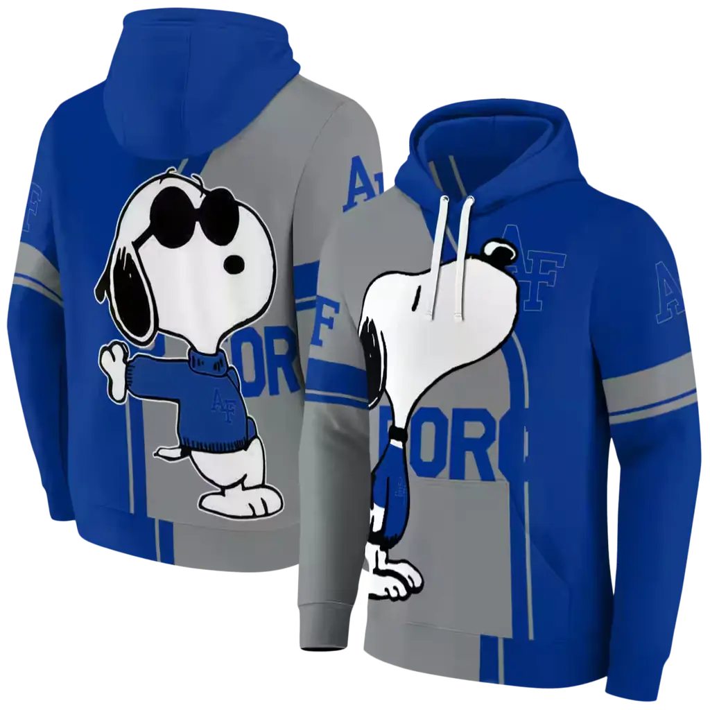 air force falcons playful snoopy blue hoodie fashion forward air force falcons playful snoopy blue hoodie fashion forward