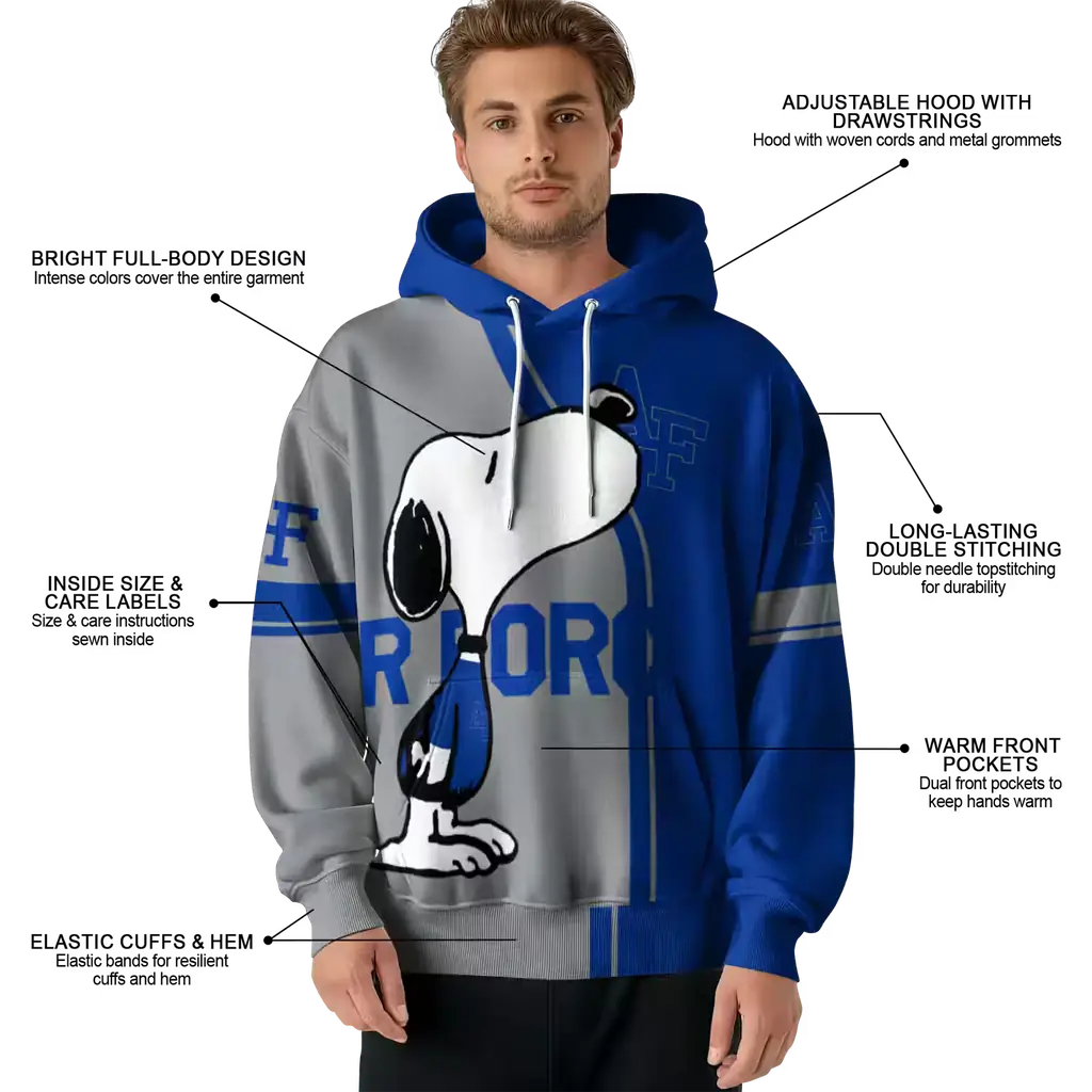 air force falcons playful snoopy blue hoodie latest model air force falcons playful snoopy blue hoodie latest model
