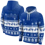 air force falcons reindeer motif blue hoodie best selling