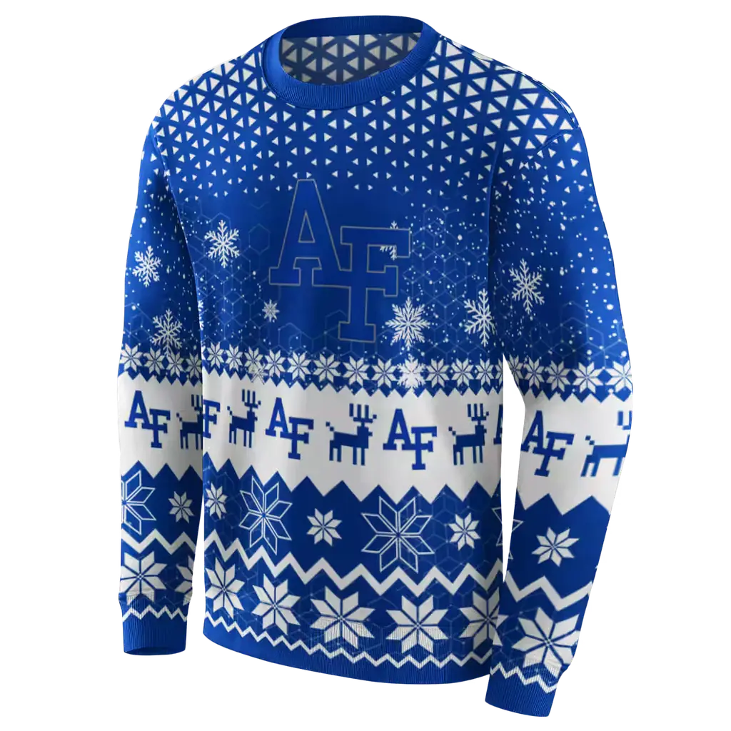 air force falcons reindeer motif blue hoodie new arrival air force falcons reindeer motif blue hoodie new arrival