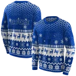 air force falcons reindeer motif blue hoodie best selling