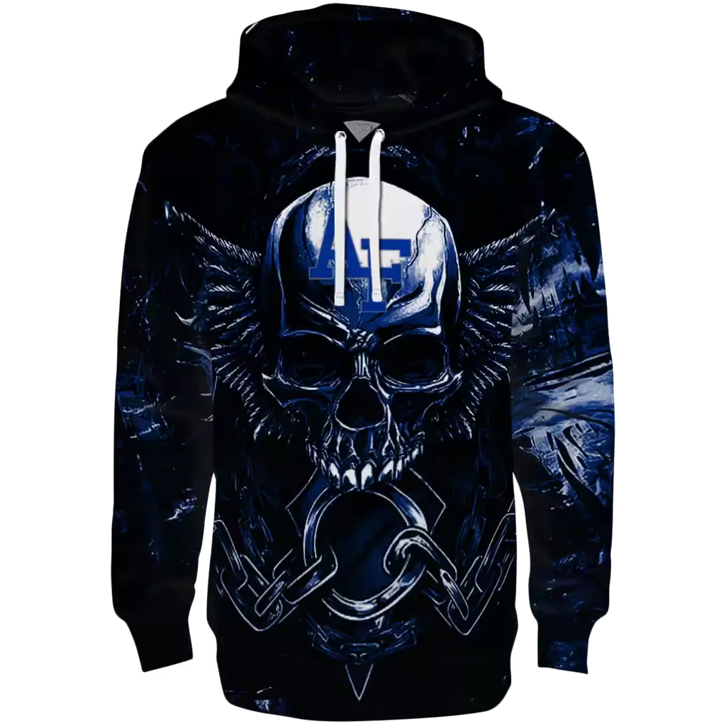 air force falcons skull artwork blue black hoodie best selling air force falcons skull artwork blue black hoodie best selling