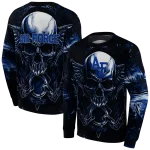 air force falcons skull artwork blue black hoodie best selling
