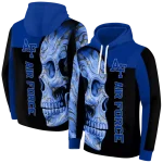 air force falcons skull motif blue black hoodie best selling