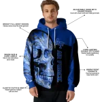 air force falcons skull motif blue black hoodie best selling