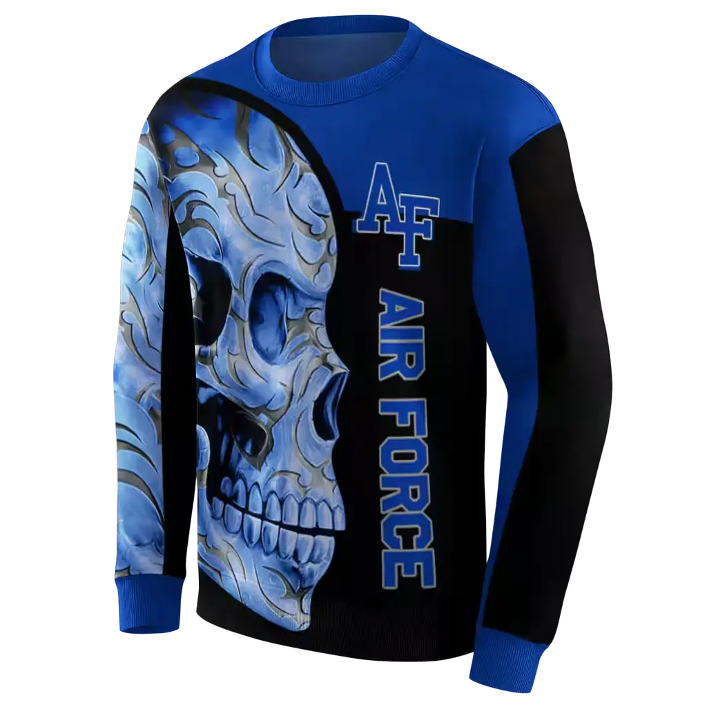 air force falcons skull motif blue black hoodie new arrival air force falcons skull motif blue black hoodie new arrival