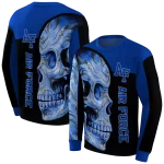 air force falcons skull motif blue black hoodie best selling
