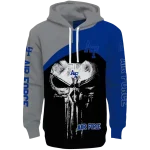 air force falcons skull punisher grey black hoodie best selling