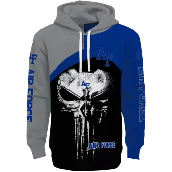 air force falcons skull punisher grey black hoodie best selling
