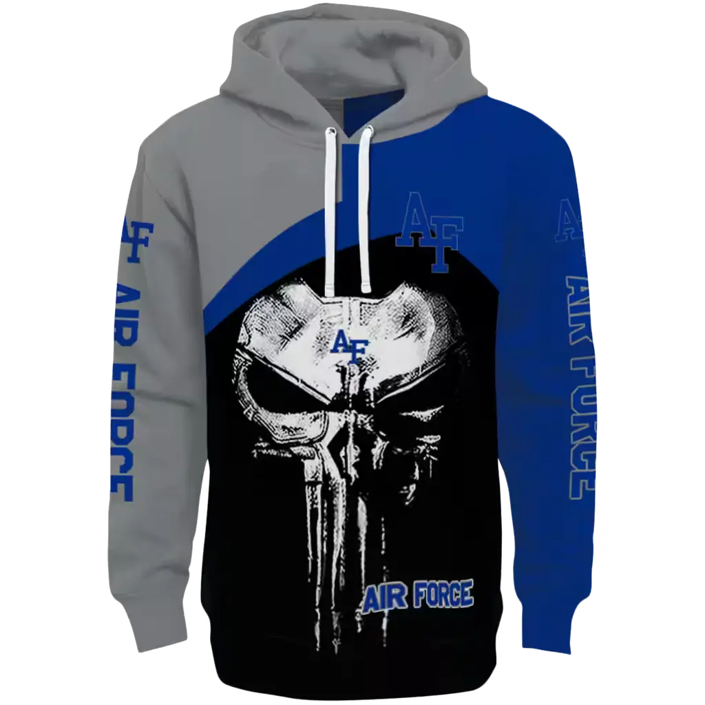 air force falcons skull punisher grey black hoodie best selling air force falcons skull punisher grey black hoodie best selling