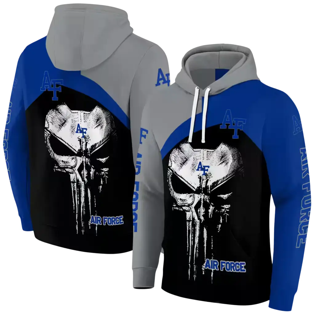 air force falcons skull punisher grey black hoodie fashion forward air force falcons skull punisher grey black hoodie fashion forward