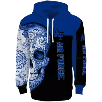 air force falcons sugar skull blue black hoodie best selling