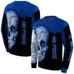 air force falcons sugar skull blue black hoodie best selling