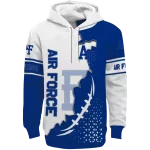 air force falcons triangular pattern blue white hoodie best selling
