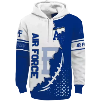 air force falcons triangular pattern blue white hoodie best selling