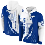 air force falcons triangular pattern blue white hoodie best selling