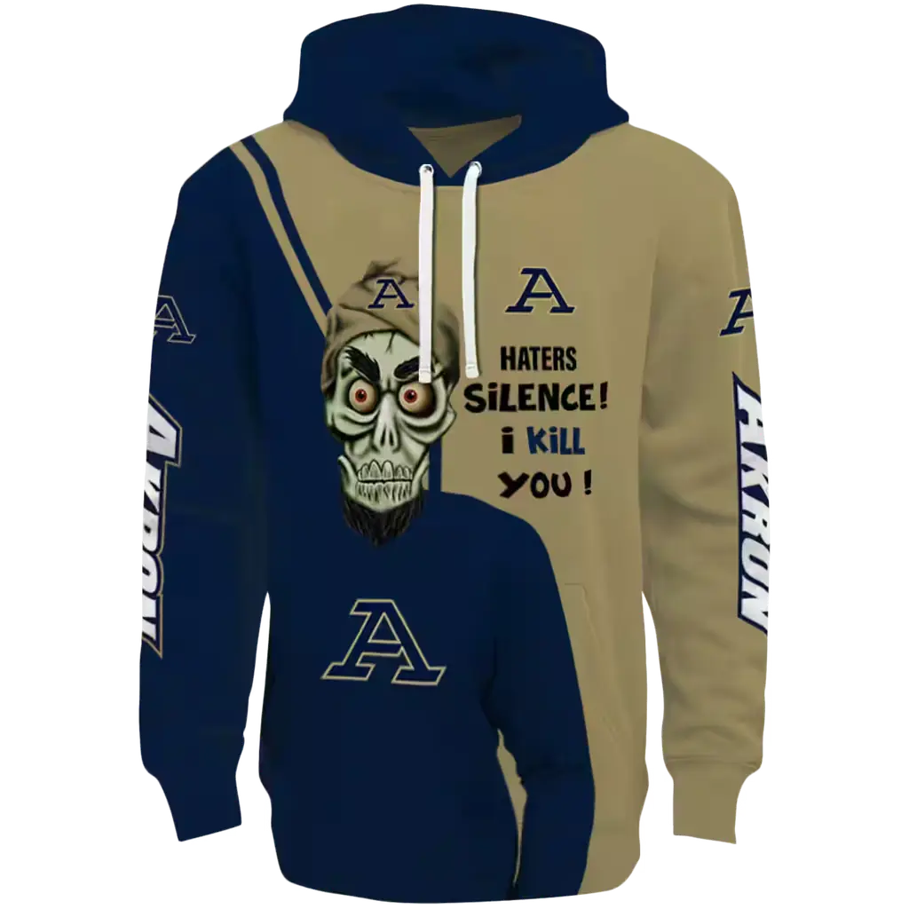 akron zips achmed skull blue hoodie best selling akron zips achmed skull blue hoodie best selling