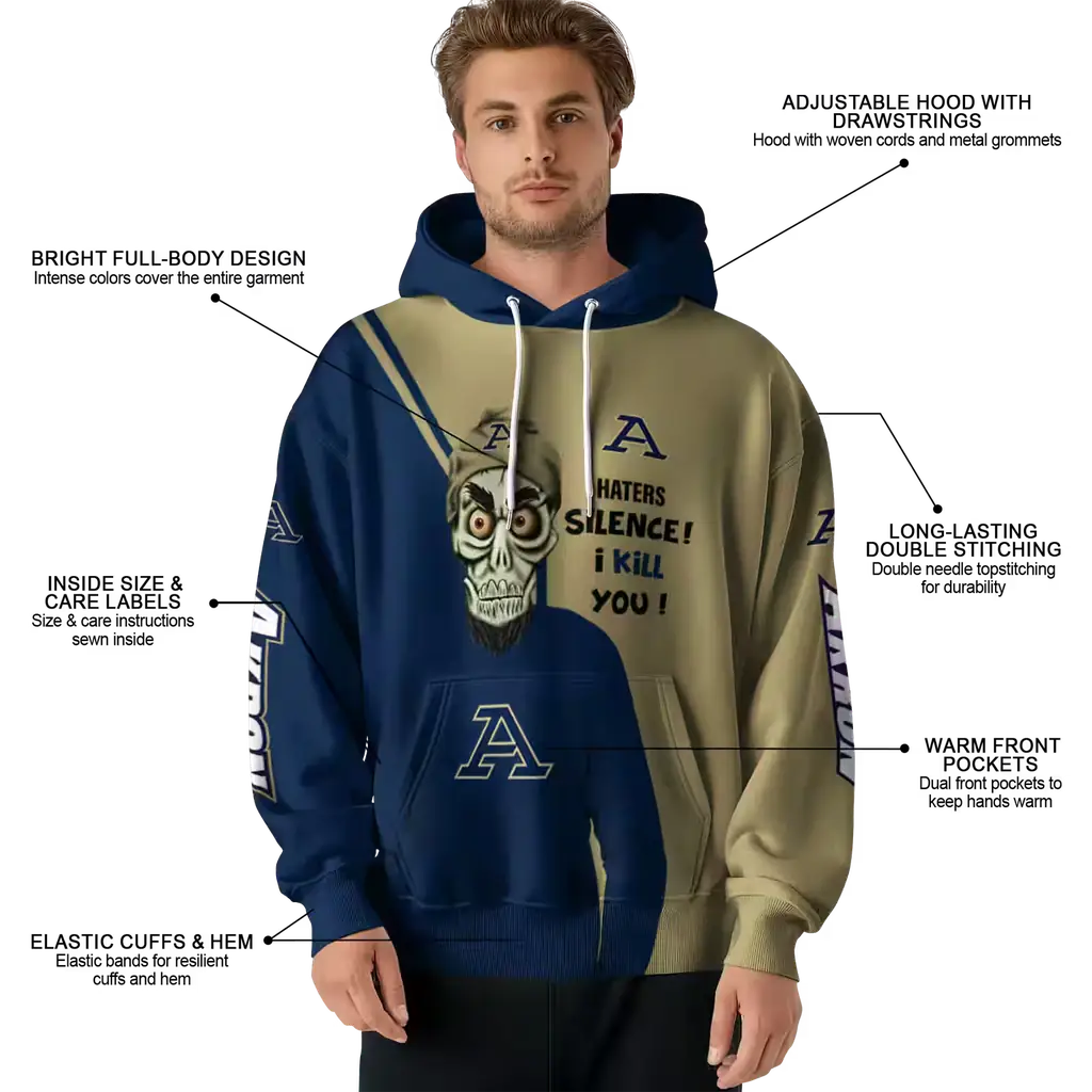 akron zips achmed skull blue hoodie latest model akron zips achmed skull blue hoodie latest model