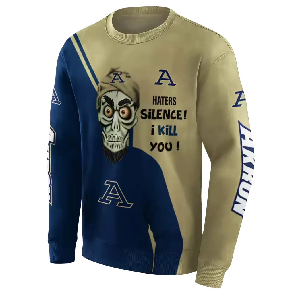 akron zips achmed skull blue hoodie new arrival akron zips achmed skull blue hoodie new arrival