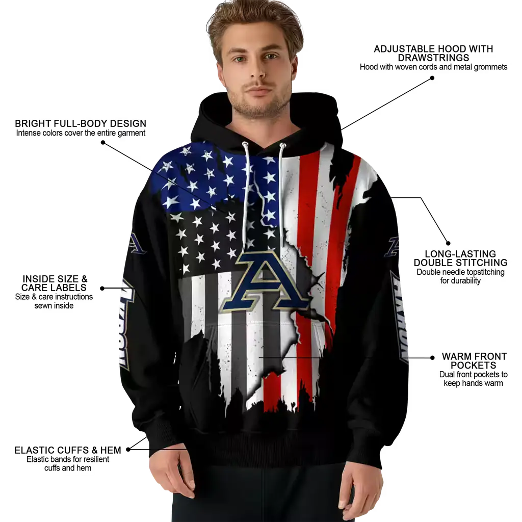 akron zips american pride black hoodie latest model akron zips american pride black hoodie latest model