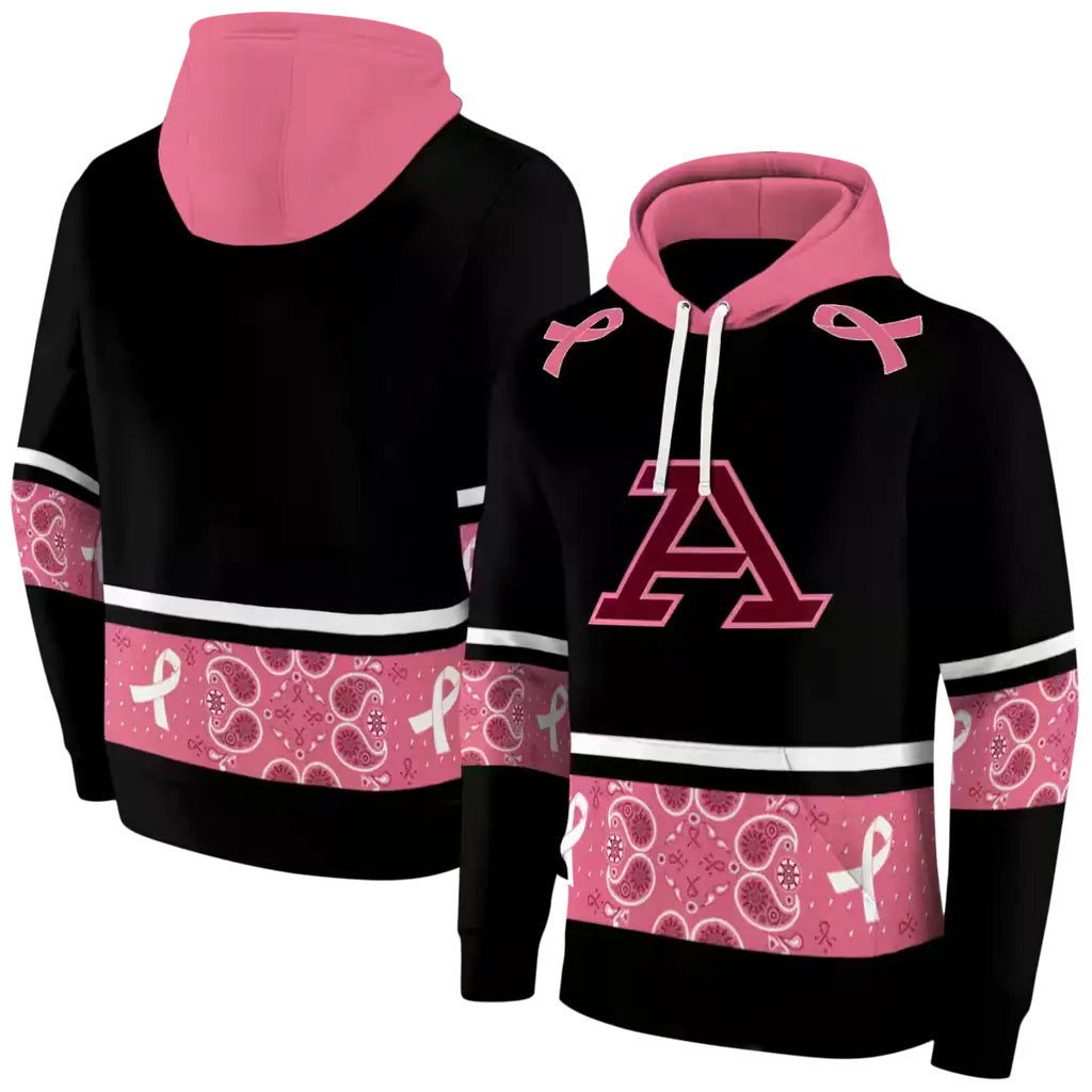 akron zips awareness ribbon black pink hoodie fashion forward akron zips awareness ribbon black pink hoodie fashion forward
