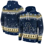akron zips christmas trees blue hoodie best selling