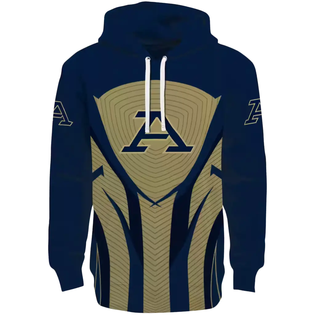 akron zips concentric lines blue black hoodie best selling akron zips concentric lines blue black hoodie best selling