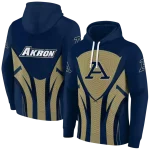 akron zips concentric lines blue black hoodie best selling