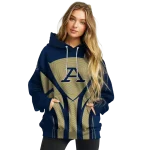 akron zips concentric lines blue black hoodie best selling