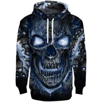 akron zips demonic skull blue black hoodie best selling