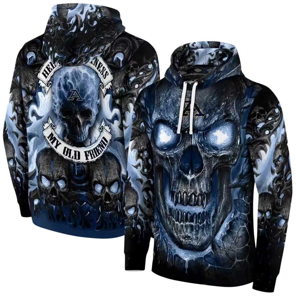 akron zips demonic skull blue black hoodie fashion forward akron zips demonic skull blue black hoodie fashion forward
