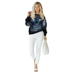 akron zips demonic skull blue black hoodie best selling