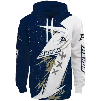 akron zips dynamic slash blue white hoodie best selling
