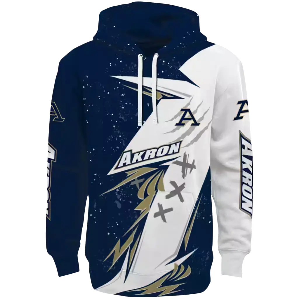 akron zips dynamic slash blue white hoodie best selling akron zips dynamic slash blue white hoodie best selling