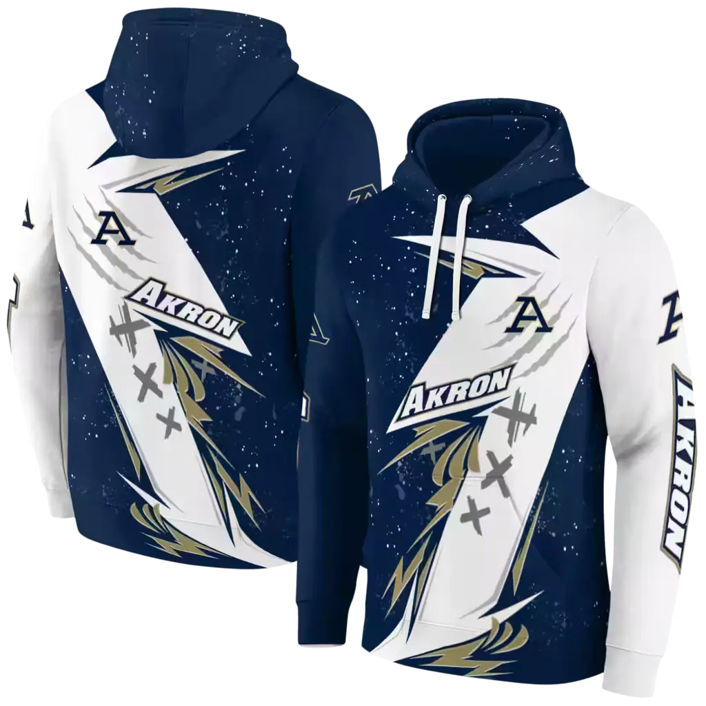 akron zips dynamic slash blue white hoodie fashion forward akron zips dynamic slash blue white hoodie fashion forward