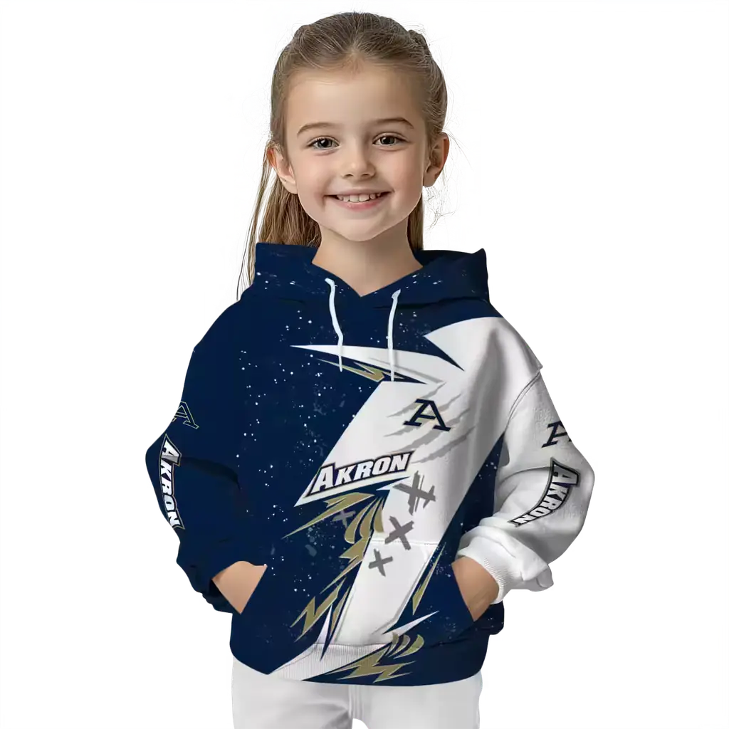 akron zips dynamic slash blue white hoodie top rated akron zips dynamic slash blue white hoodie top rated