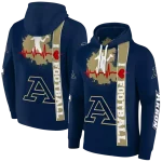 akron zips football heartbeat blue hoodie best selling