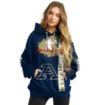 akron zips football heartbeat blue hoodie best selling