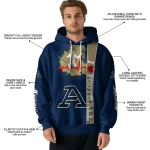 akron zips football heartbeat blue hoodie best selling