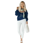 akron zips football heartbeat blue hoodie best selling