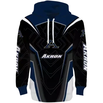 akron zips futuristic pattern blue black hoodie best selling