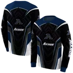 akron zips futuristic pattern blue black hoodie best selling