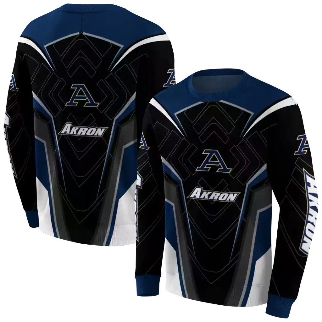 akron zips futuristic pattern blue black hoodie premium grade akron zips futuristic pattern blue black hoodie premium grade