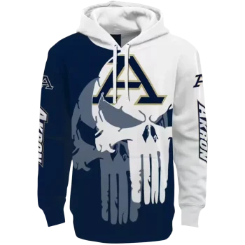 akron zips graphic punisher blue white hoodie best selling
