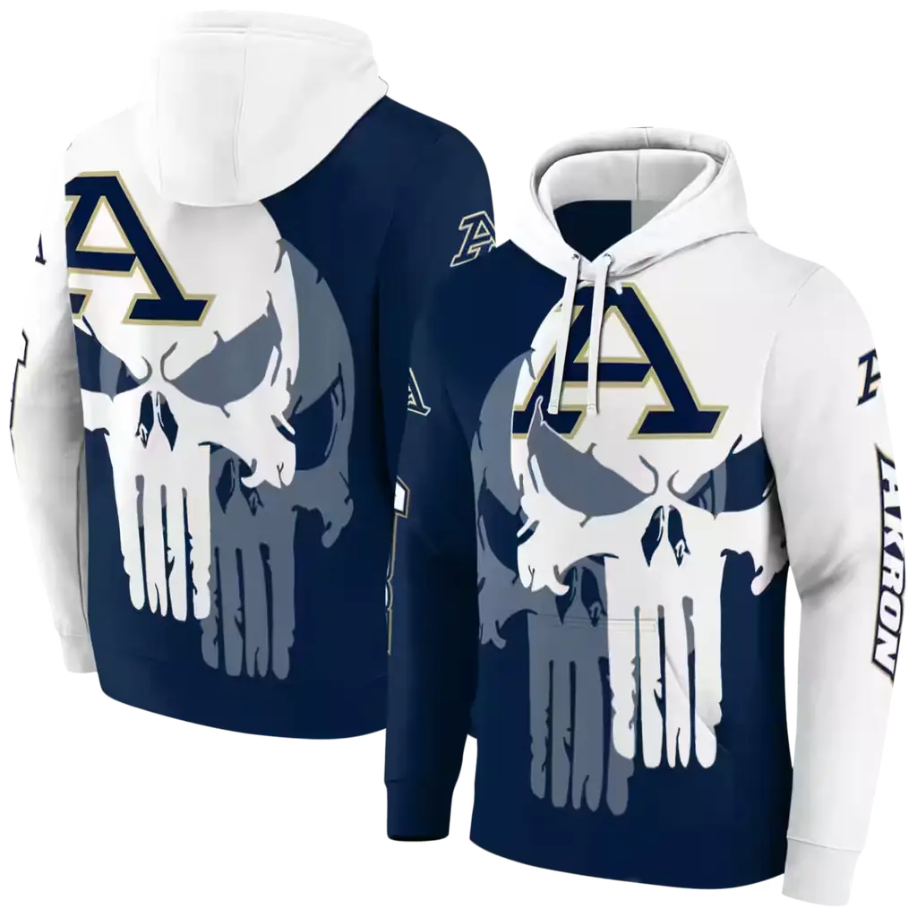 akron zips graphic punisher blue white hoodie fashion forward akron zips graphic punisher blue white hoodie fashion forward